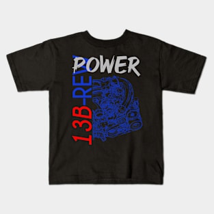 13B-REW RX7 Engine Kids T-Shirt